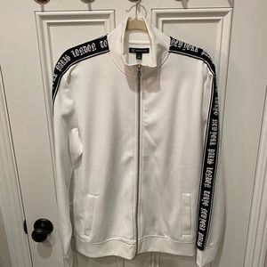 Men’s White/Black Track Jacket.